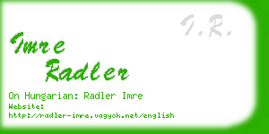imre radler business card